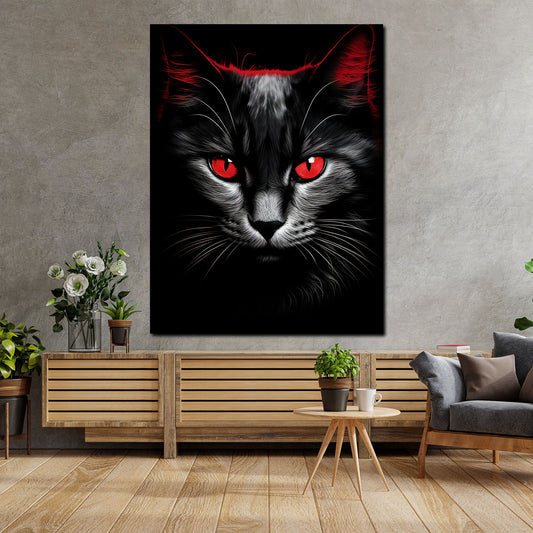 Quadro bellissimo astratto con gatto nero