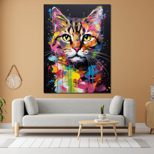 Quadro bellissimo gatto Colour Style