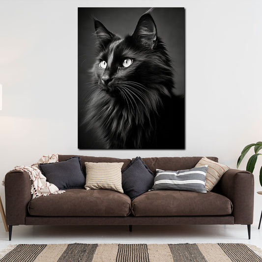 Quadro bellissimo gatto nero