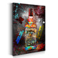 Quadro bottiglia whisky bourbon design moderno graffiti street art