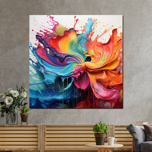 Quadro Splash arte murale astratta moderno gioco di colori