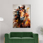 Quadro cavallo astratto frontale colour style