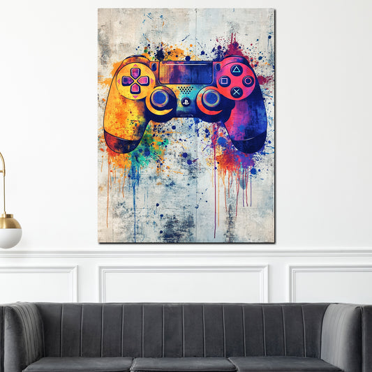 Quadro controller gaming pop art moderno colorato