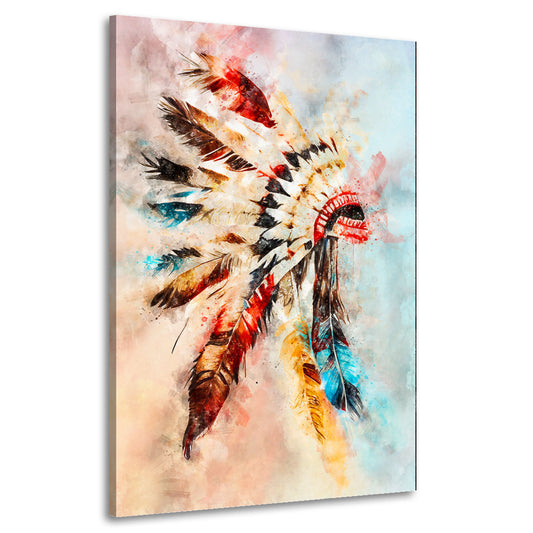 Quadro copricapo indiano apache colour