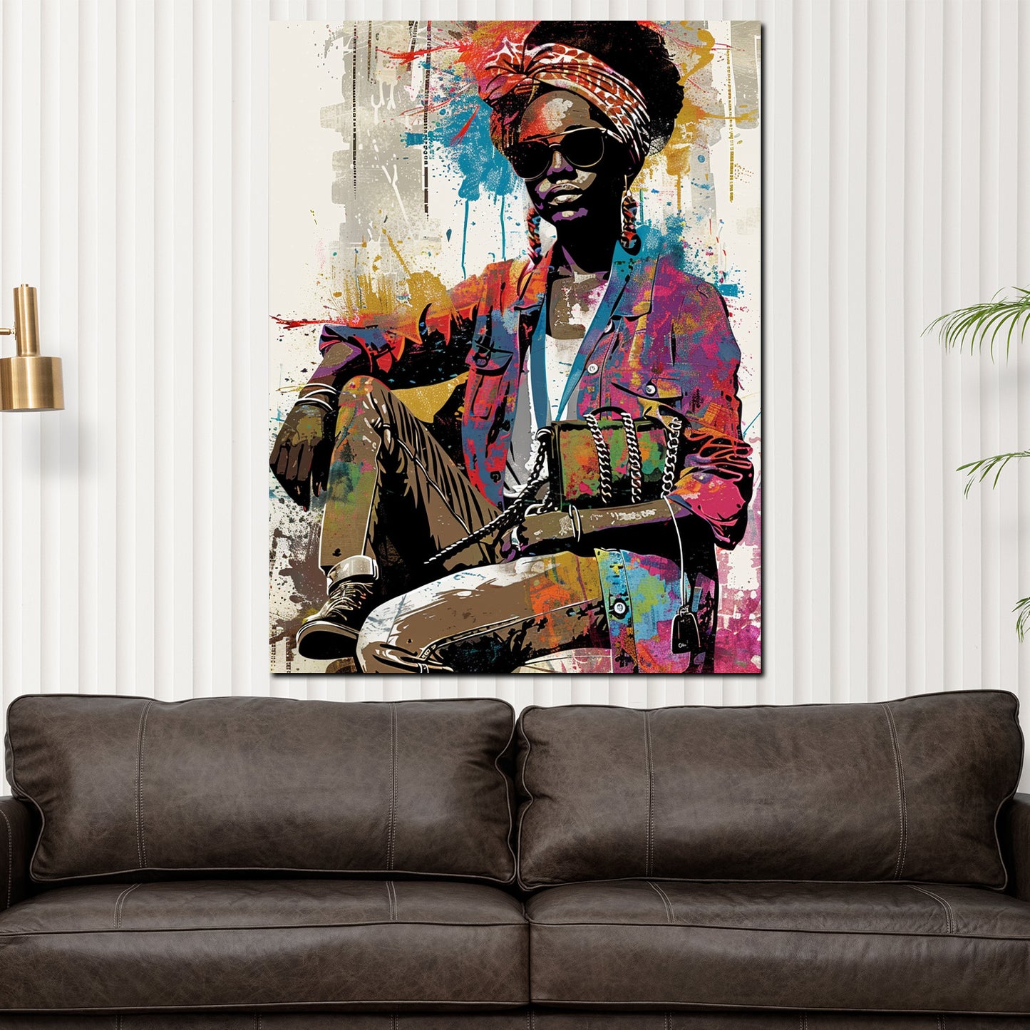 Quadro donna africana moderna stile Pop Art