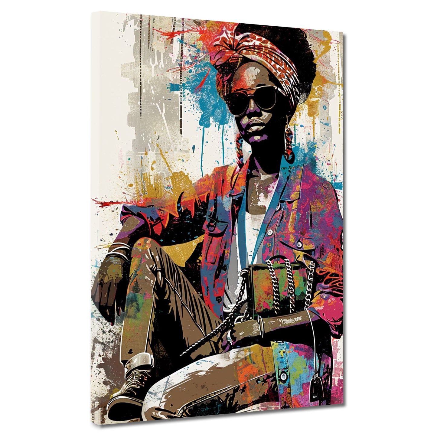 Quadro donna africana moderna stile Pop Art