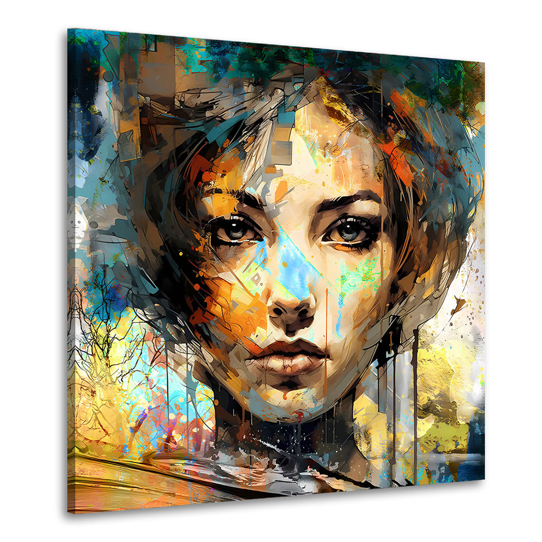 Quadro donna incantevole in Face Art