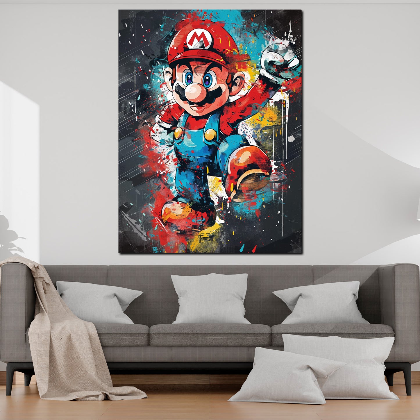 Quadro eroe dei videogiochi in stile Pop Art colorato