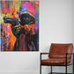 Quadro gangster pop art gun style