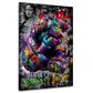 Quadro graffiti e pop art style con figura