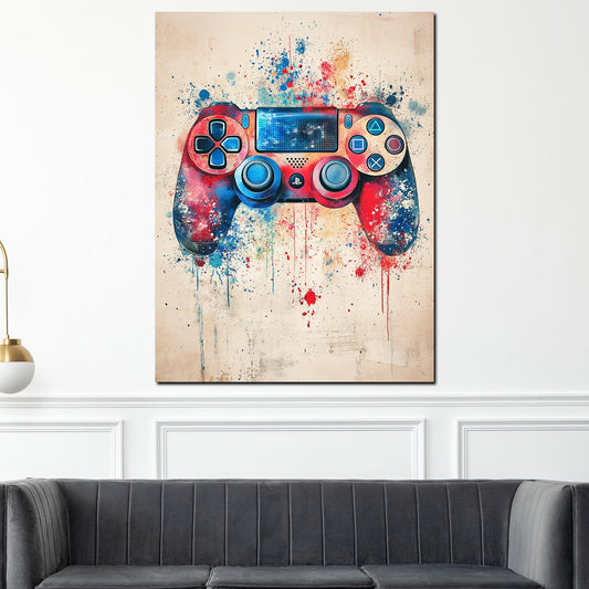 Quadro joystick gaming arte pop colorata moderna