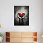 Quadro mani con cuore astratto black style