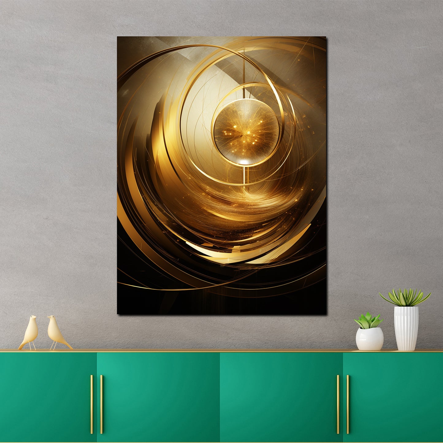 Quadro moderno Arte astratta oro