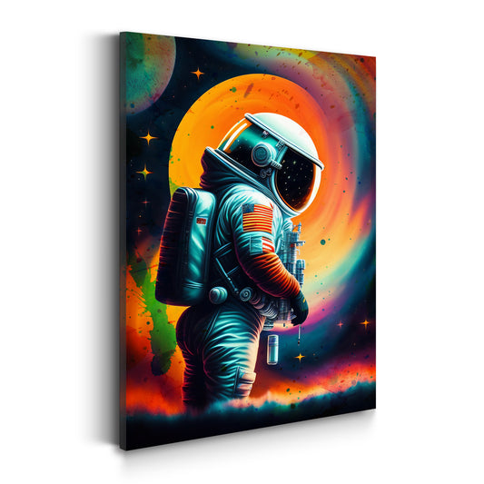 Quadro stampa su tela moderno Astronauta Abstract Colour