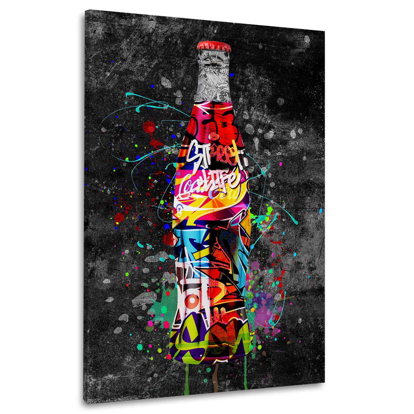 Quadro moderno Street Art Bottiglia di cola Pop Art