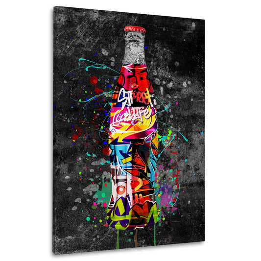 Quadro moderno Street Art Bottiglia di cola Pop Art