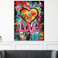 Quadro moderno Cuore in stile graffiti LOVE