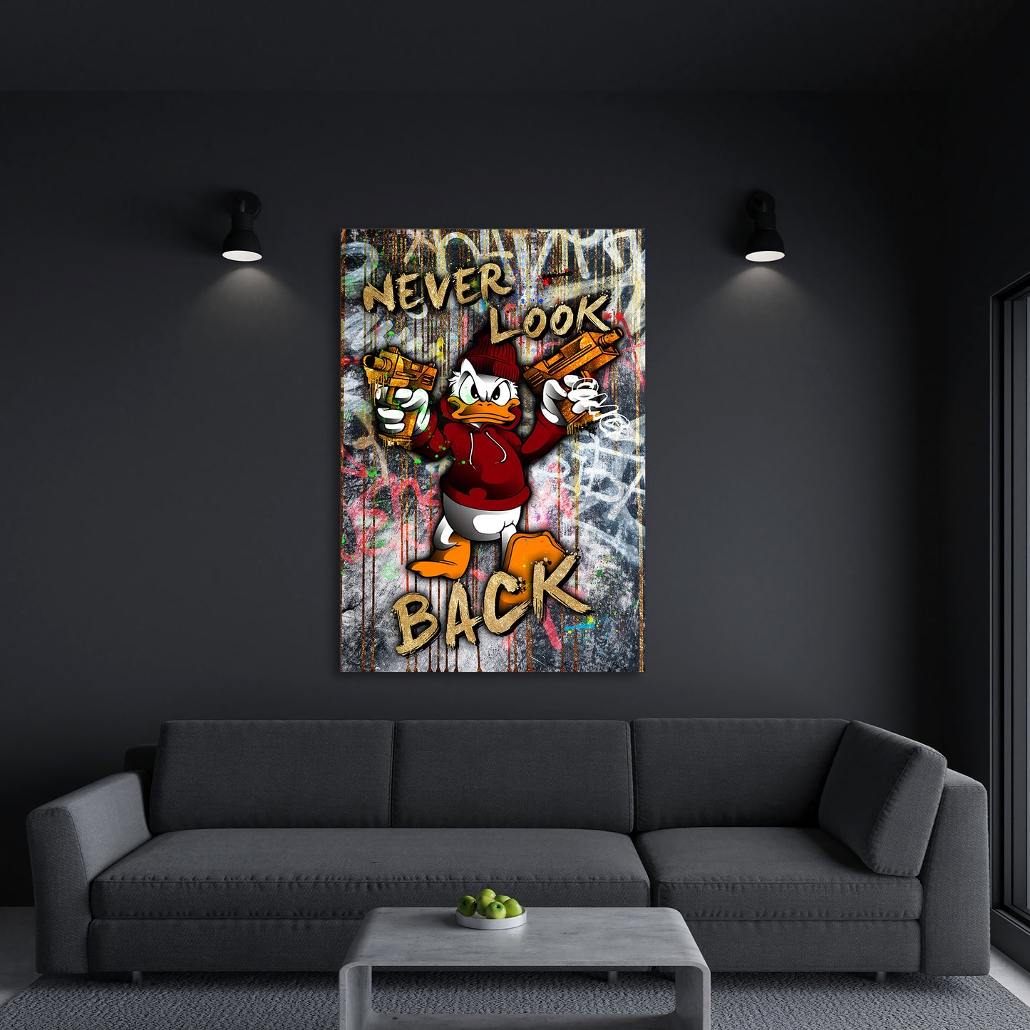 Quadro moderno Duck Gangster Pop Art Style