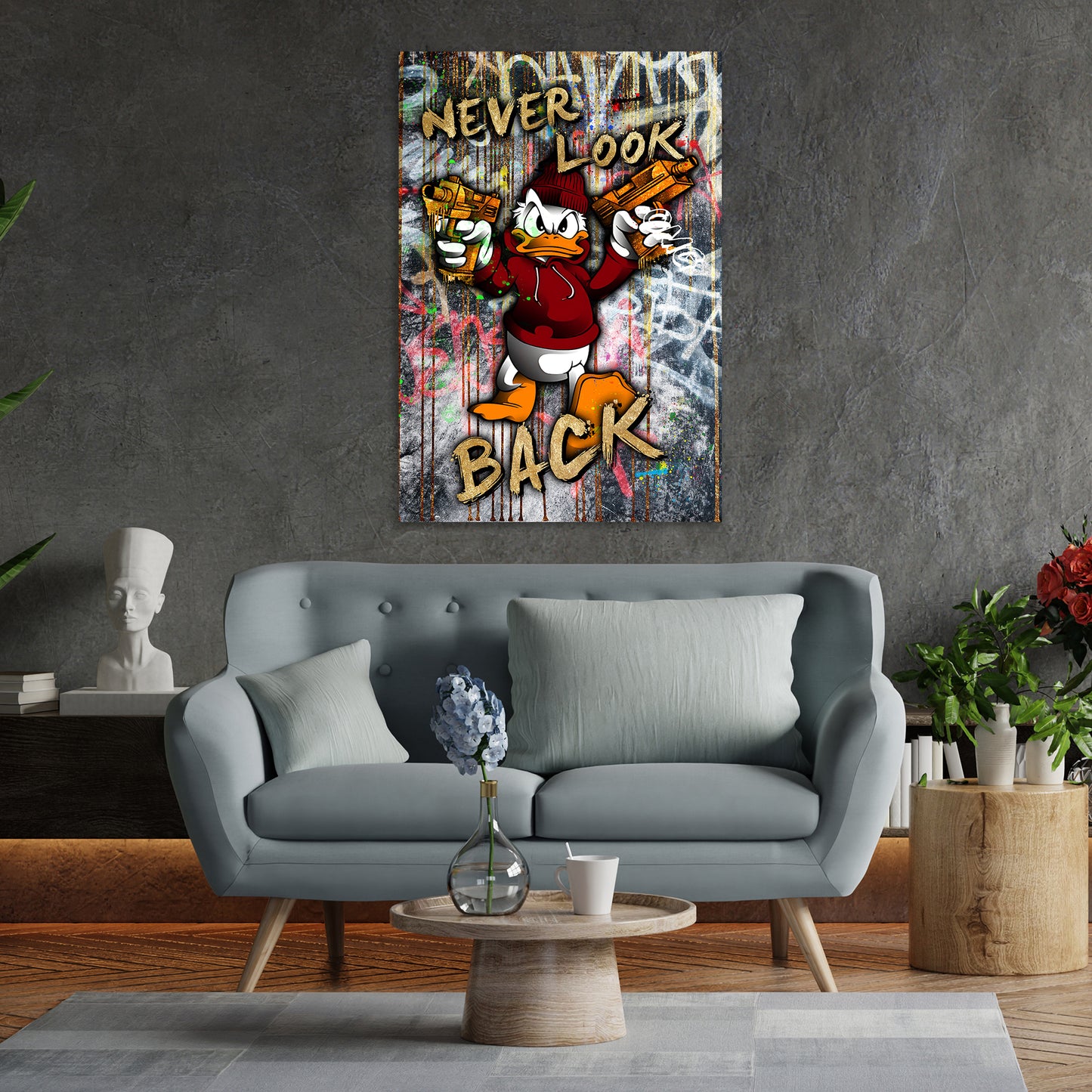 Quadro moderno Duck Gangster Pop Art Style