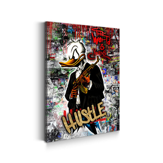 Quadro moderno Duck Gangster Pop Art Style