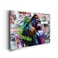 Quadro stampa su tela moderno Gorilla Street Art Style