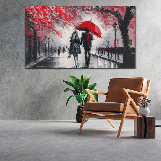 Quadro moderno Innamorati a Parigi, Paint Abstract Style