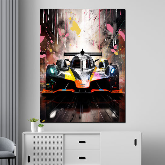 Quadro moderno Macchina da corsa Colour Splash