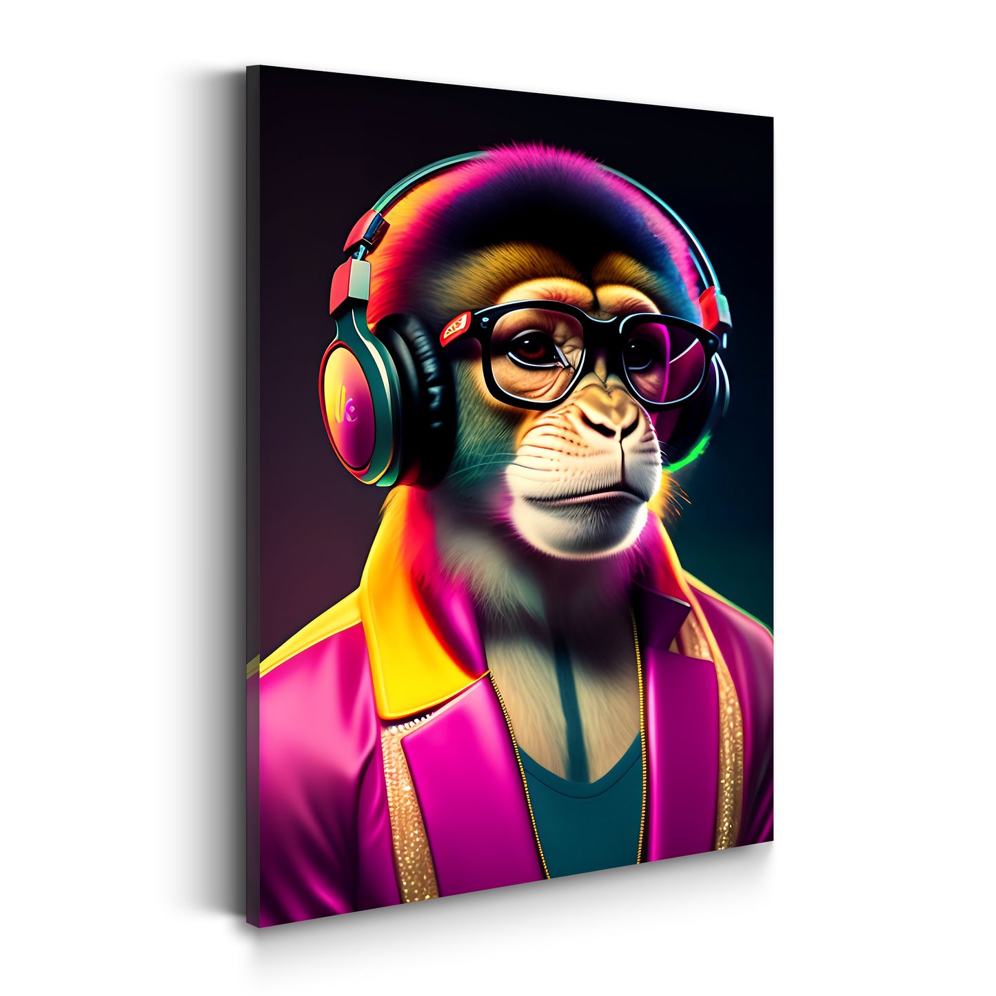 Quadro stampa su tela moderno Monkey Star Pop Art