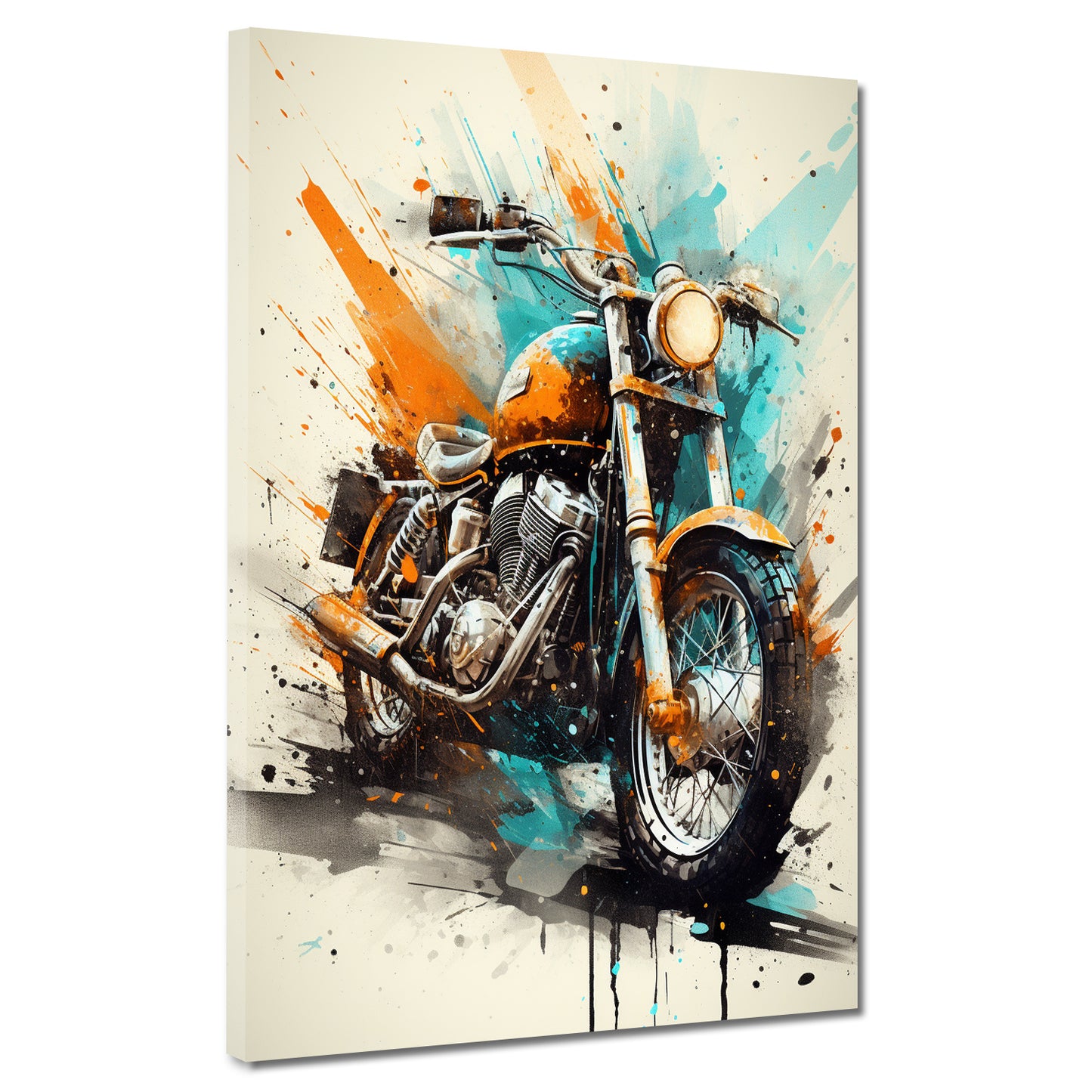 Quadro moderno Pop Art Motocicletta Colour Splash