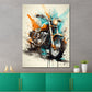 Quadro moderno Pop Art Motocicletta Colour Splash