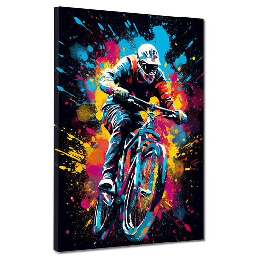 Quadro moderno Pop Art Mountainbike Gara di Crossbike