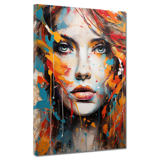 Quadro moderno Pop Art Viso femminile Colore