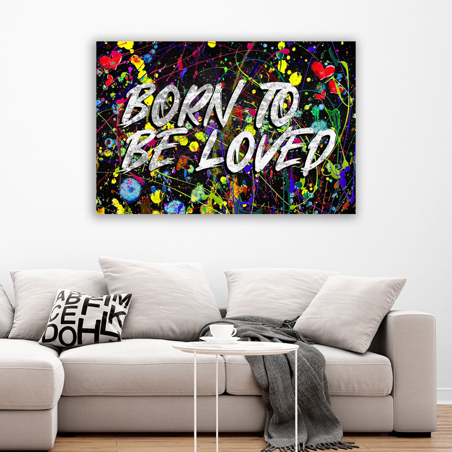 Quadro moderno Pop Art astratto Born To Be Loved