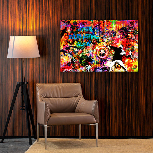 Quadro moderno Pop Art astratto Love Is Everlasting Glow