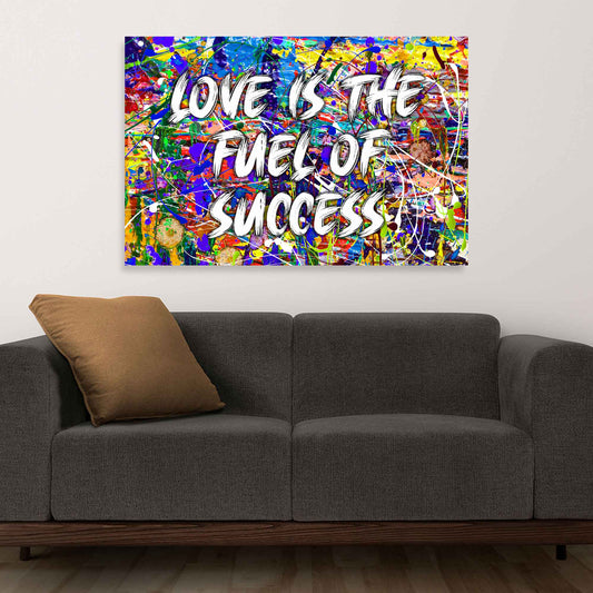 Quadro moderno Pop Art astratto Love Is The Fuel Of Success