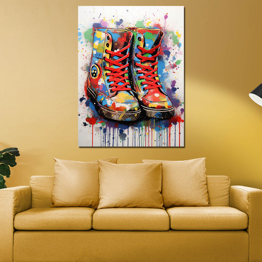 Quadro moderno Street Art Boots Graffiti