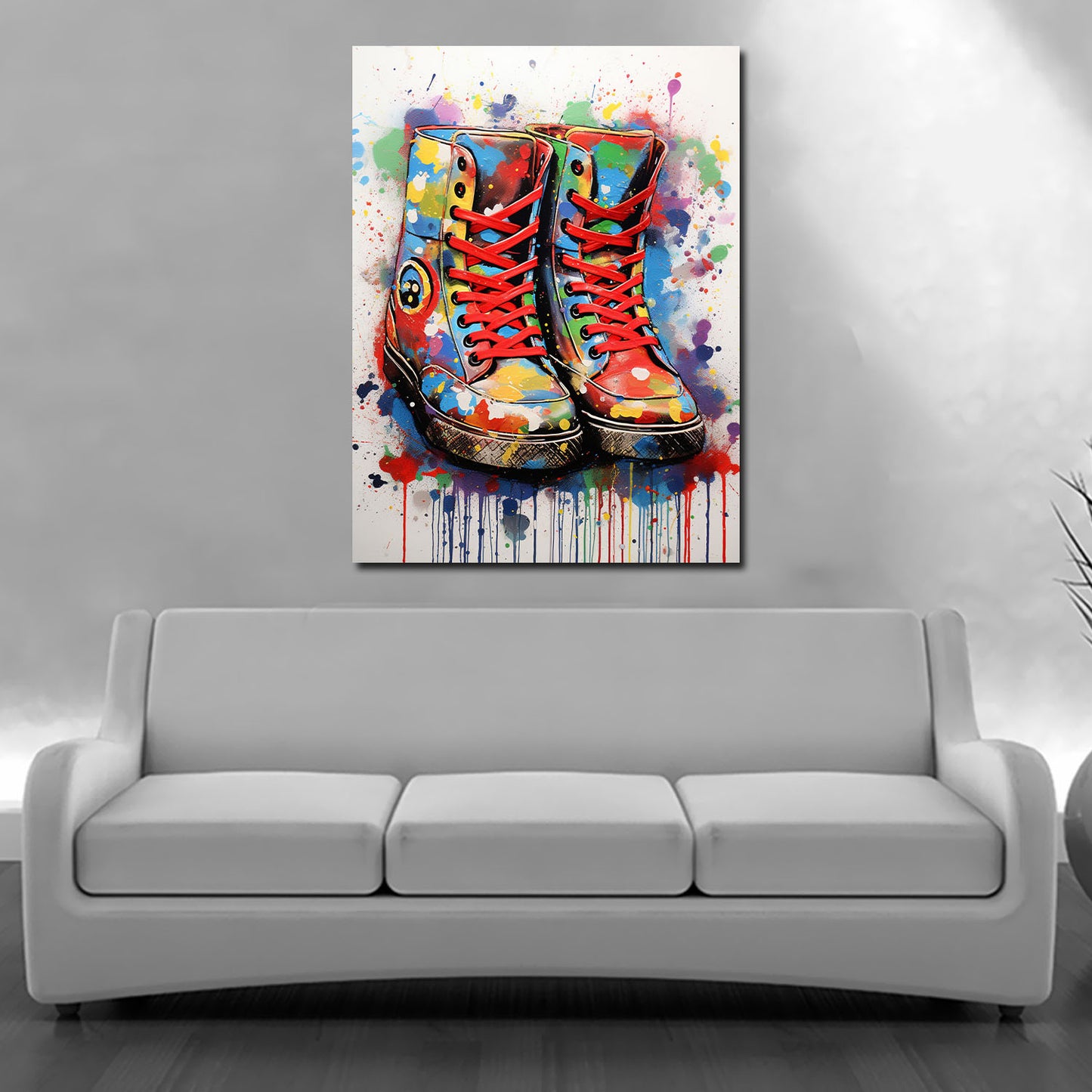 Quadro moderno Street Art Boots Graffiti