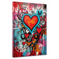 Quadro moderno Street Art Cuori in stile graffiti