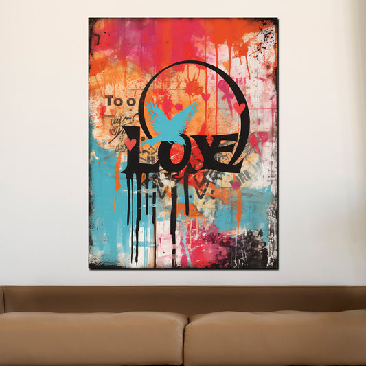 Quadro moderno Street Art LOVE Colour Style