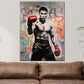 Quadro moderno Street Art Muhammad boxe