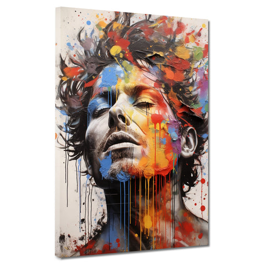 Quadro moderno Street Art Uomo colour Splash