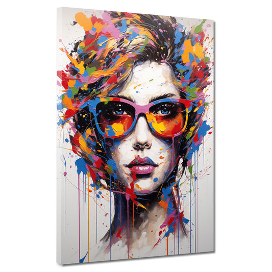 Quadro moderno Street Art Volto di donna Pop Art