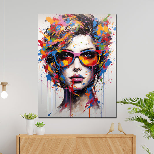 Quadro moderno Street Art Volto di donna Pop Art