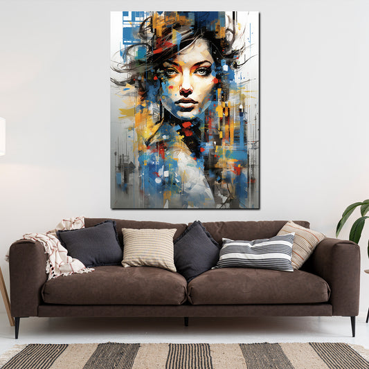 Quadro moderno Street Art donna Pop Art Style