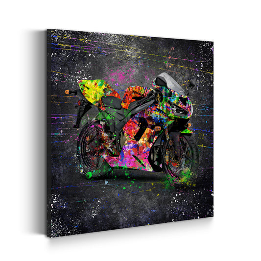 Quadro moderno Street Art moto, Graffiti Style