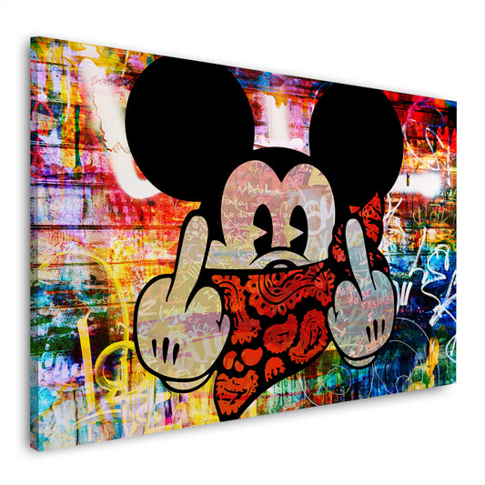 Quadro moderno Topolino ribelle Pop Art Style