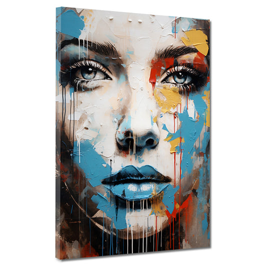 Quadro moderno Un bel viso femminile Splatter Style