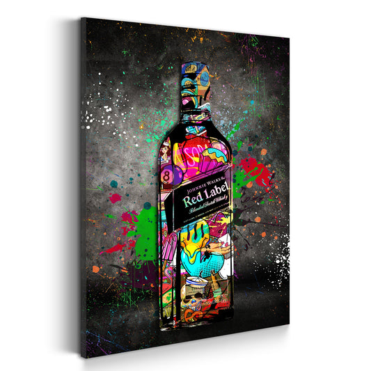 Quadro moderno Whisky Graffiti Street Art Style