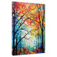 Quadro moderno alberi astratti in autunno paint style