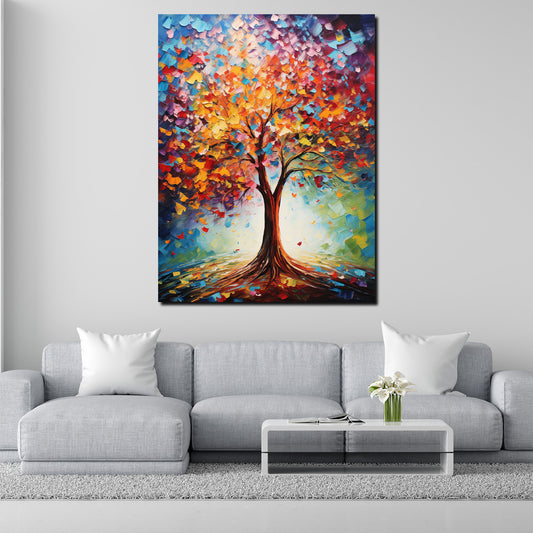 Quadro moderno albero astratto bello painting style